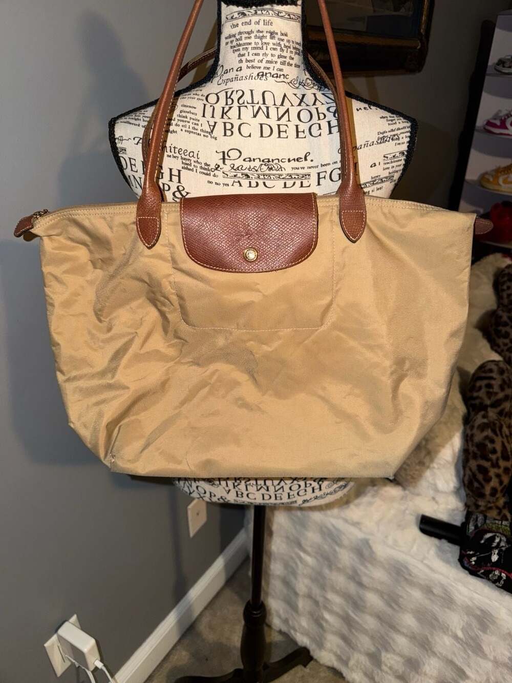 Longchamp Le Pliage Nylon Tote Bag Fawn Brown